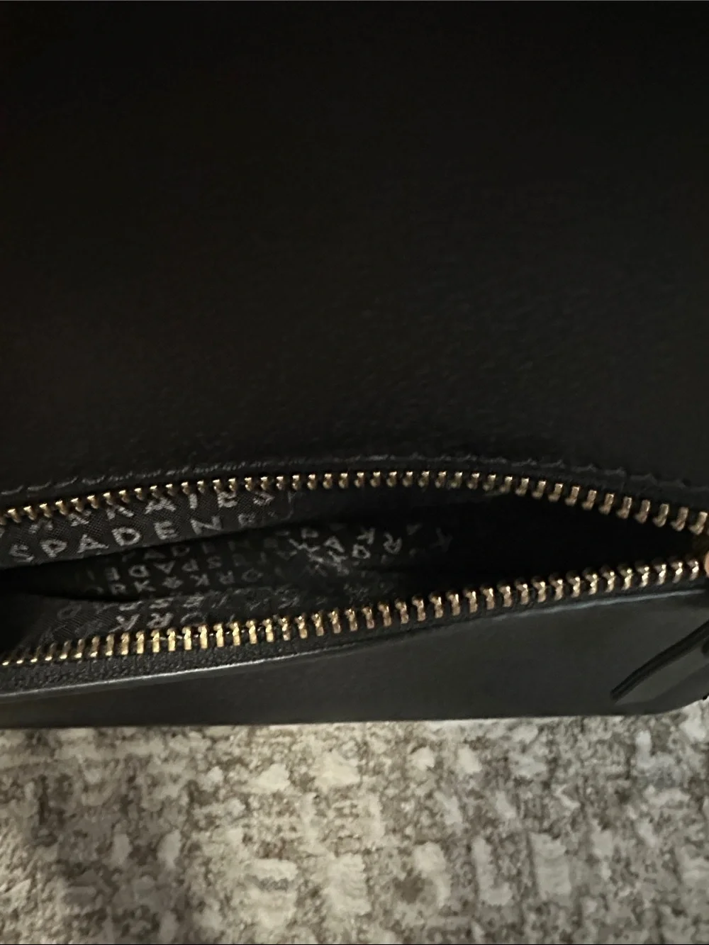 kate spade Black Leather Dome Mini Backpack with Gold Hardware